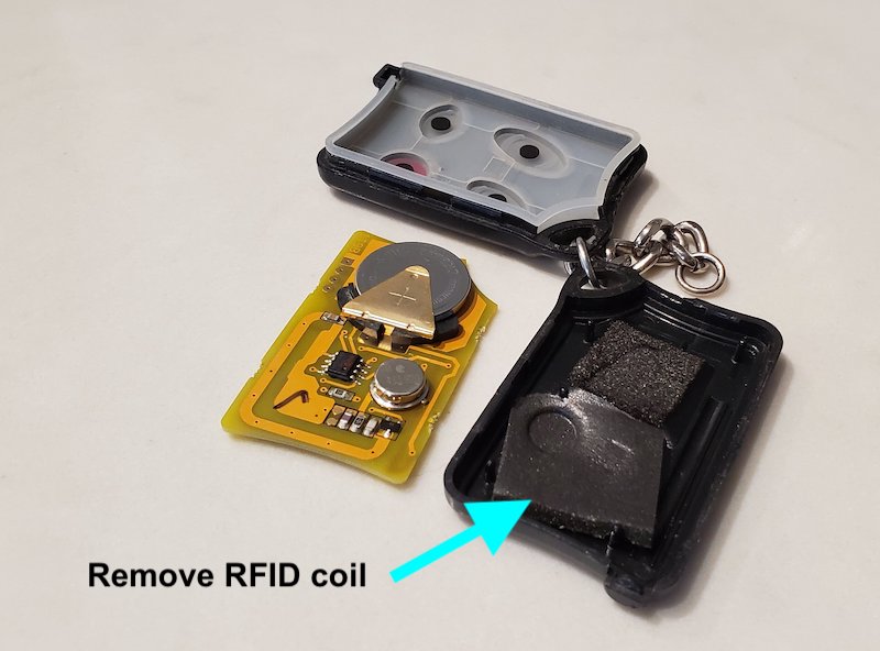 Remove the coil from inside the FOB